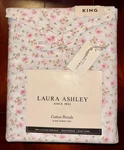 New Laura Ashley King Size Little Ditsy Floral Sheet Set Crisp Cotton Percale. Fixed Price $89.00.
