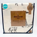 Eddie Bauer Home Queen Cotton Flannel Sheet Set Winterscape Brigade Woodland. Fixed Price $125.00.