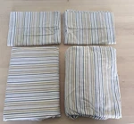 *** Big One Cotton Stripped Queen Size 4 Pieces Bed Sheet Set. Fixed Price $21.75.