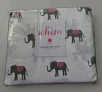 Martha Stewart Whim Collection Lucky Elephant California King Sheet 4PC Set New. Fixed Price $69.99.