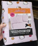 New Hello Kitty Twin Halloween Bed Sheets Pillow Case Set Light Purple Pumpkin. Fixed Price $44.99.