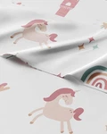 Kids Queen Size Princess Bed - 4 Piece Set Rainb.... Fixed Price $59.02.