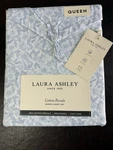 Laura Ashley Queen Sheet Set 4 Pcs 100% Cotton Percale Luxury Light Blue. Fixed Price $69.34.