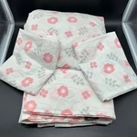 Saturday Park Sheet Set Flat Fitted Twin Cases Cutout Floral Pink Grey White. Fixed Price $34.20.