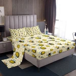 Erosebridal Cute Bees Set Queen Sizecartoon Daisy Bed For Kids. Fixed Price $62.44.