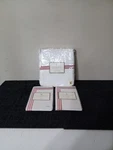 New Pottery Barn Grand Embroidered Duvet Cover Pillow Shams 3 Pcs Set. Fixed Price $89.62.