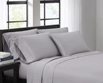 Kirkland Signature 680 Thread Count Sheet Set - Queen Gray Washed. Fixed Price $39.99.