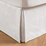Miye Pleated Waffle Weave Bed Skirt, Tailored Dust Ruffle 18 Inch Drop Easy .... Fixed Price $33.89.