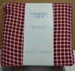 *new* Charter Club Red White Checked 100% Cotton Flannel Sheet Set Full Double. Fixed Price $44.99.