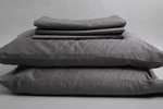 Sleep & Beyond 100% Cotton 300TC Sateen Midnight Grey Sheet Set. Fixed Price $249.00.