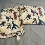 Pottery Barn Kids Marvel Superheroes Glow The Dark Twin Fitted & Flat Sheets. Fixed Price $40.00.