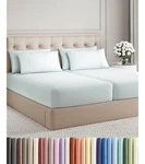 Cgk Split King 7 Piece Sheet Set, Soft Brushed Microfiber, Ice Blue. Fixed Price $30.00.