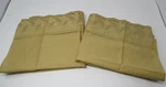 Waterford Gold Sateen 100% Cotton Castleroche Embroidered King Pillowcases New. Fixed Price $39.99.