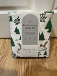 Threshold Full 400 Thread Count Performance Holiday Sheet Set Green Holly Cotton. Fixed Price $22.00.