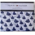 Tommy Hilfiger, Rigging Sailboats Pattern Sheet Set, White / Navy Twin. Fixed Price $48.00.