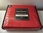 Pure Comfort King Ultra Soft & Wrinkle Resistant 4 Piece Sheet Red Set. Fixed Price $19.99.