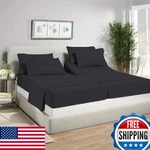 Recci 5 Piece Split California King Sheets Sets Adjustable Bed 100 Egyptian. Fixed Price $122.83.