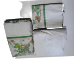 Vtg Jp Stevens Utica 4 Pc King Size Sheets Solid Creamy Fittd Flower Print Flat. Fixed Price $29.10.