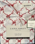 New Laura Ashley Red Bows & Ribbons 4PC Sheet Set, Queen, Christmas!. Fixed Price $79.99.
