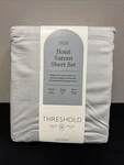Threshold Twin Xl 800 Thread Count Hotel Collection Sateen Sheet Set Light Gray. Fixed Price $44.07.
