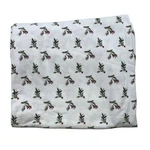 London Fog 100% Cotton Turkish Flannel Holiday Flat Sheet Bedding White Floral. Fixed Price $20.00.
