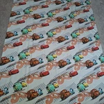 Vtg Jay Franco Disney Pixar Cars Twin Flat Bed Sheet Kids Fabric Panel Mater. Fixed Price $13.99.