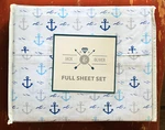 4-PC Jack & Oliver Blue Gray Anchors Nautical Full Size Sheet Set. Fixed Price $39.00.
