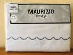 Maurizio Italy Queen Sheet Set 100% Cotton White Gray Scalloped Embroidery New. Fixed Price $84.00.