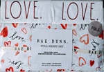 Rae Dunn Full Bed Sheet Set Valentine's Love Anniversary Red Hearts Pink Xoxo. Fixed Price $48.95.