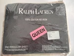 Ralph Lauren Queen Flat Sheet Estate Sateen Fawn Irregular. Fixed Price $29.99.