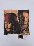 Pirates Of The Caribbean Microbead Pillow -new Johnny Depp Orlando Bloom 13X13. Fixed Price $14.99.