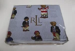 Ralph Lauren 300 Tc Teddy Bear Blue White Striped Sheet Set - Twin. Fixed Price $299.99.