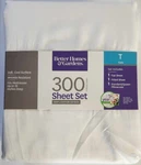 White Better Homes & Gardens 300 Thread Count Bed Sheet Set- Twin Size. Fixed Price $21.98.