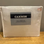 Cannon Full Sheet Set White 100% Cotten Sateen 240 Thread Count Nos Sears. Fixed Price $35.99.