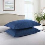 2PCS Embroidered Queen Decorative Microfiber Pillow Shams Set Standard Size. Fixed Price $27.99.