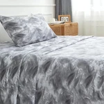 Twin Sheets Set 3PC - Soft Cooling 1800 Thread Count Microfiber Grey Marble P.... Fixed Price $28.27.
