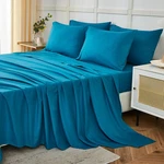 Ilavande Teal King Size Sheets Set 6 Piece,hotel Luxury Super Soft 1800 Serie.... Fixed Price $41.51.