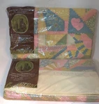 Vintage Fieldcrest Patchwork Double Full Bed Sheets Set Flat Fitted 1970S. Fixed Price $99.00.