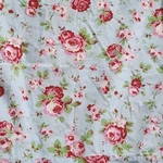 Vtg Ikea Rosali Pillow Case Red Pink Roses On Blue Cottage Shabby Standard. Fixed Price $24.00.