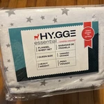 Hy.gge Heavy Weight Flannel Bed Sheet Set - Silver Stars Queen Size. Fixed Price $66.62.