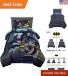 Kids Bedding Reversible Comforter Sheet Set Twin Size Batman Cartoon. Fixed Price $140.22.