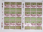 Lot Of 2 Vintage 1985 Winston Lights Cigarette Sticker Sheet Printed Usa Rare. Fixed Price $9.95.