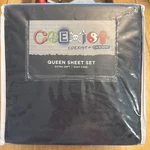 Black Queen Size Sheet Set By Co-exist Exist/cannon New In Package 4 Piece. Fixed Price $42.00.