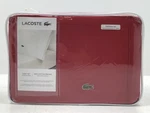 Lacoste 100% Cotton Percale Solid Full Sheet Set In Chili Pepper. Fixed Price $67.99.