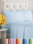Sleepy Town Queen Bed Sheets 4PC Set Soft Cooling Microfiber, Deep Pocket, Light. Fixed Price $15.99.