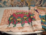 Vintage Teenage Mutant Ninja Turtles 1988 Fitted Sheets Kids Pillow Case. Fixed Price $19.99.