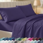 Sleep Better Silky Soft Sheets - Queen Cotton Sateen Set Purple. Fixed Price $89.99.