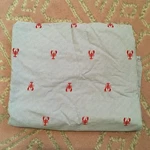 Vintage Tommy Hilfiger Home Twin Flat Sheet Blue White Stripe Lobsters. Fixed Price $22.00.