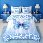 Feelyou Cute Butterfly Comforter Set Sheets 7 Piece Full Size Leopard Print Bed. Fixed Price $101.54.