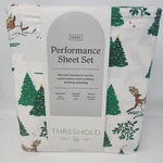 Threshold Performance 400TC Queen Sheet Set Christmas / Holidays Cotton New. Fixed Price $28.89.